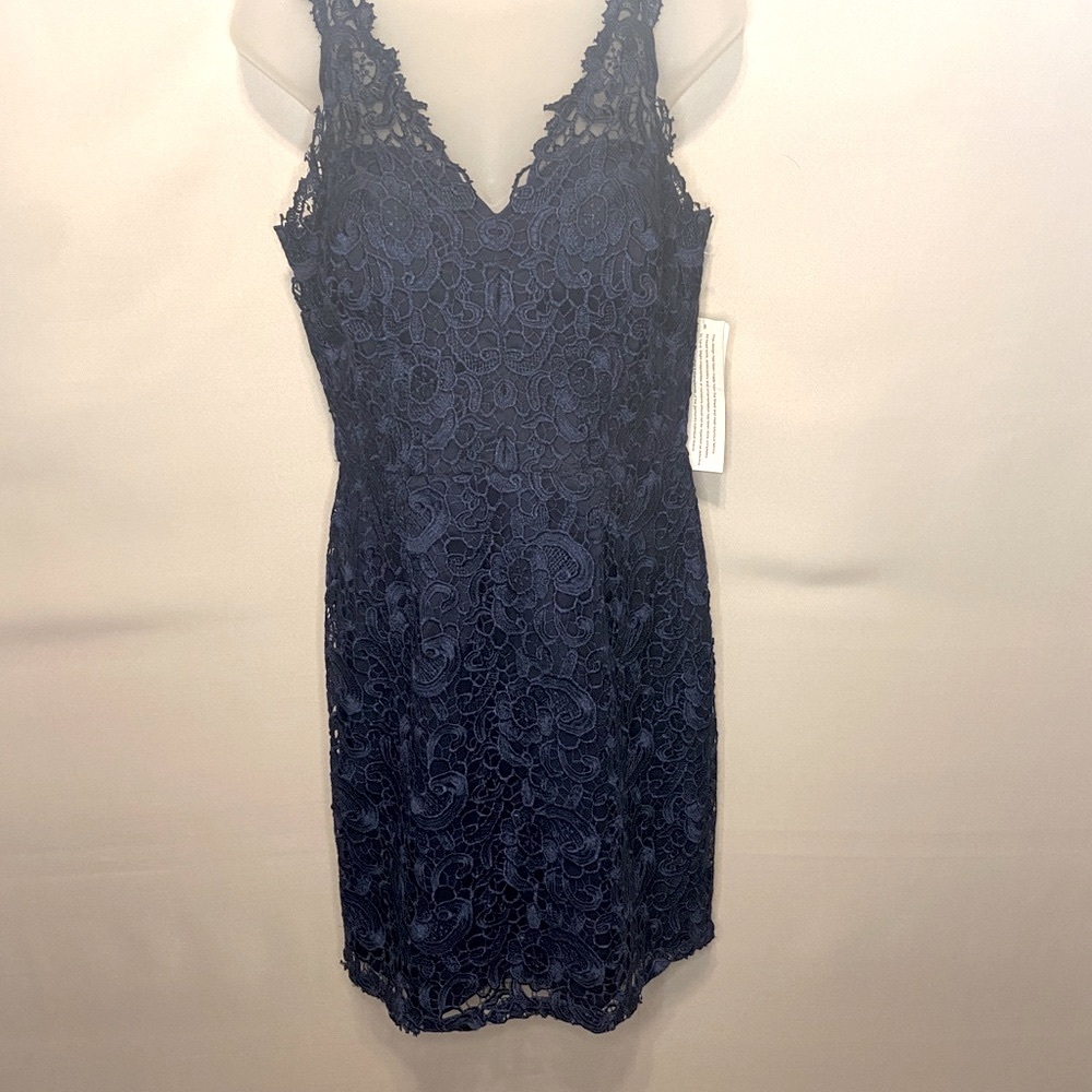 Aidan Mattox Navy Lace Cocktail Dress- size 8